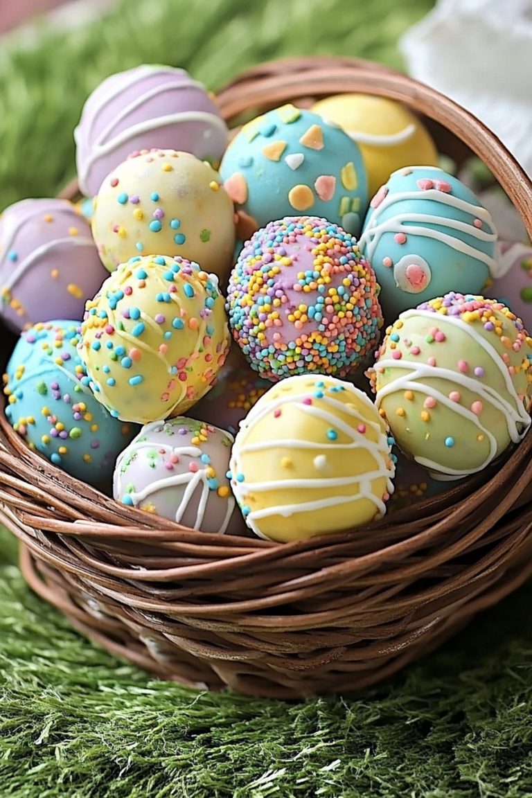 Easter egg cake balls
