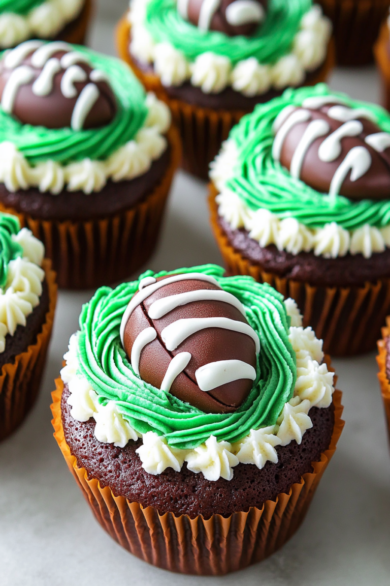 football cupcakes