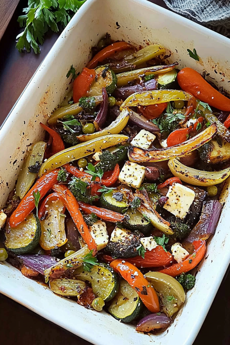 roasted feta veggies