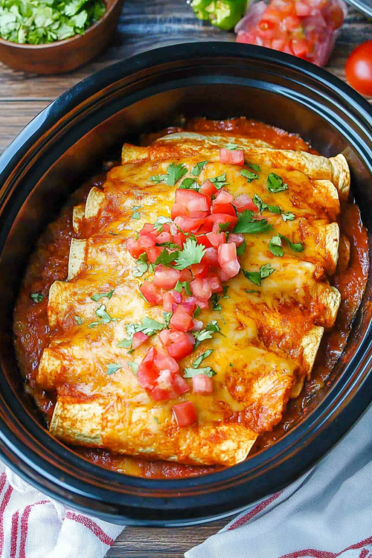 slow cooker chicken enchiladas