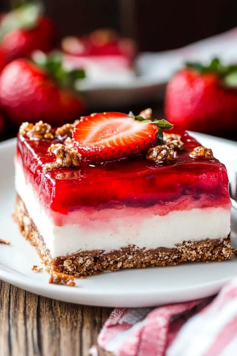 strawberry pretzel bars