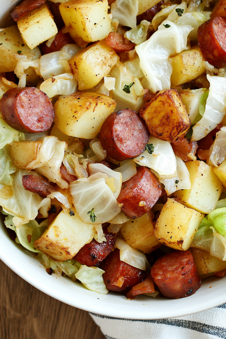 kielbasa cabbage potato skillet