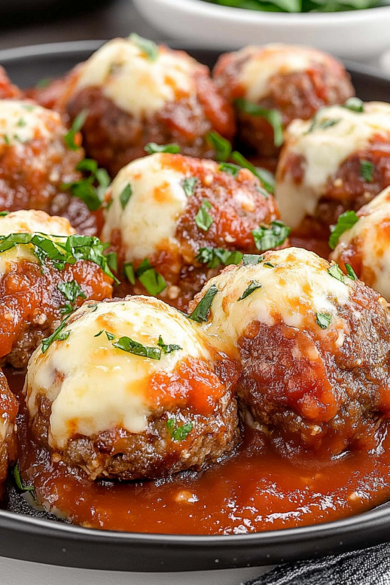 mozzarella stuffed meatballs