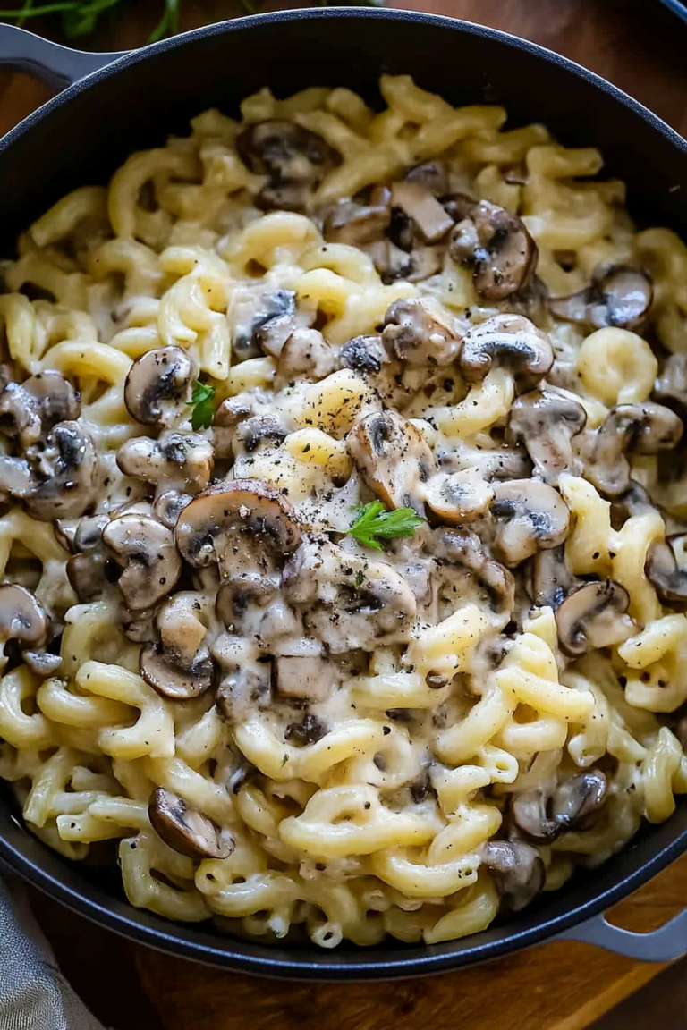 mushroom swiss pasta