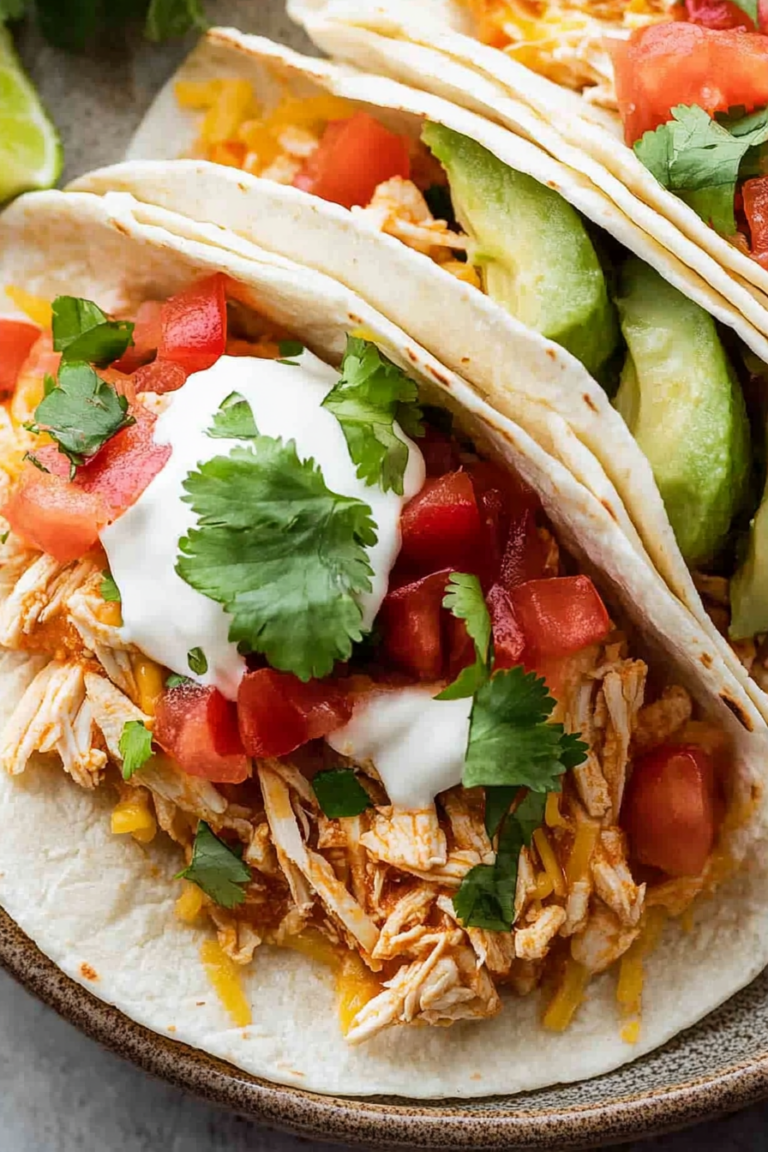 slow cooker chicken tacos