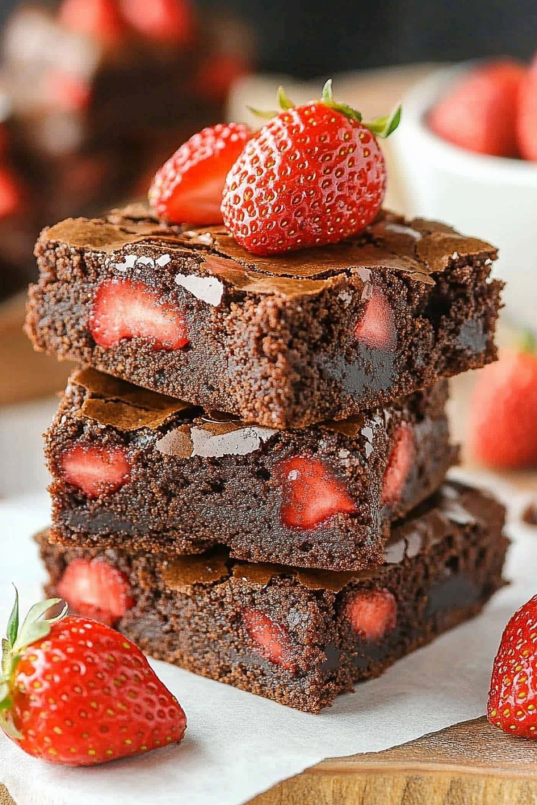 strawberry brownies